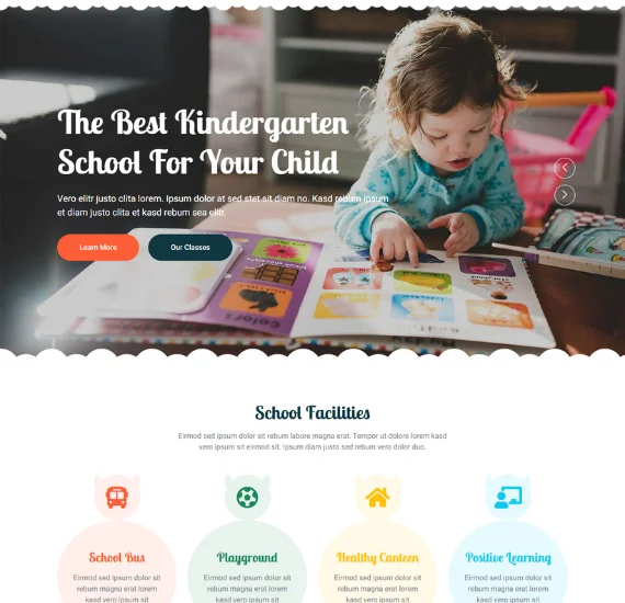 Preschool Website Home Page