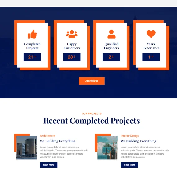 Project Gallery and Service Section