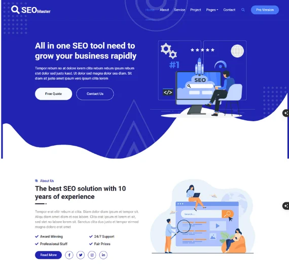 SEO Agency Website Home Page